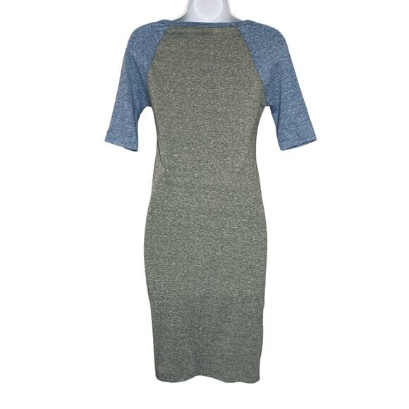 NWT LuLaRoe Julia Dress XXS Raglan Sleeve Color Block Modest Pencil Skirt Career - Picture 2 of 15